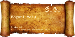 Bagosi Vazul névjegykártya